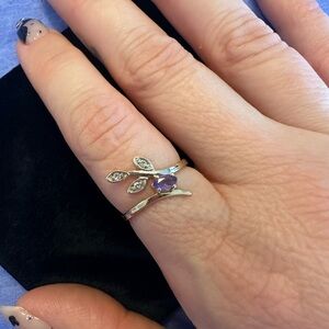 14K Yellow Gold Amethyst Ring